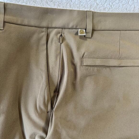 Lululemon Mens Commission Slim Pant 30L 31x30 Khaki Warpstreme Artifact Brown - Picture 3 of 11